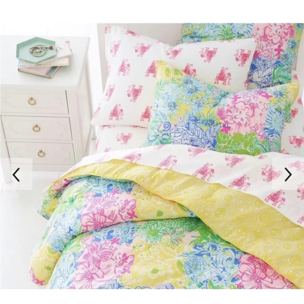 Lilly Pulitzer x Pottery Barn QUEEN Cheek to Cheek Comforter SOLD OUT